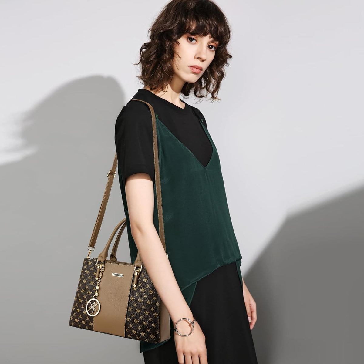 KURGOOL Bolsos y bolsos de mano para mujer, bolso de hombro con asa...