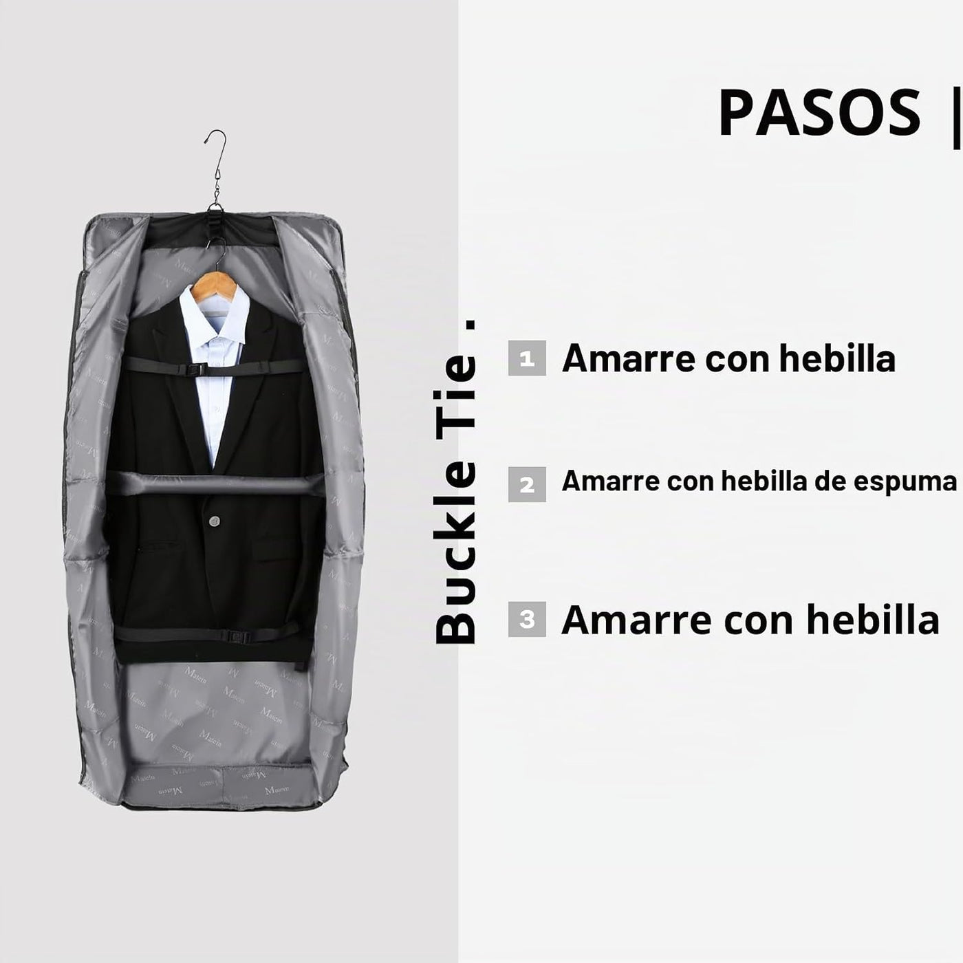 MATEIN Bolsa de ropa para viajes, bolsas de ropa grandes para colga...