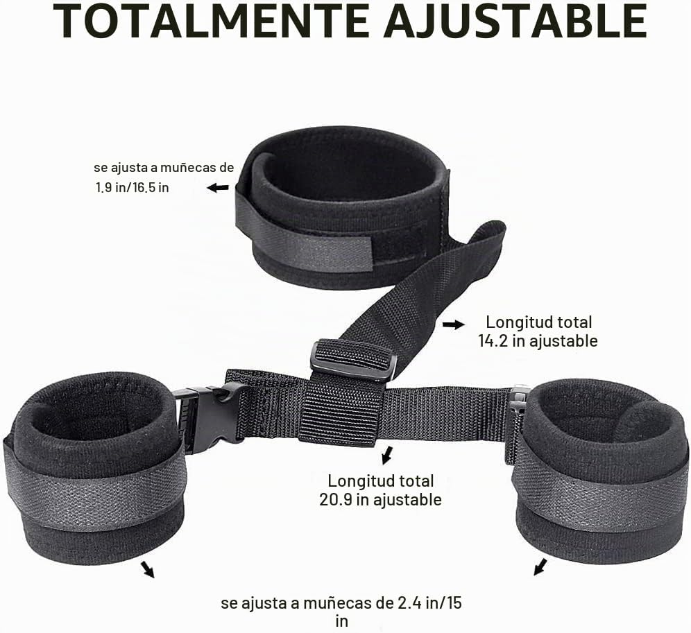 BDSM - Juego de sujetadores de cuello a muñeca, esposas detrás de l...