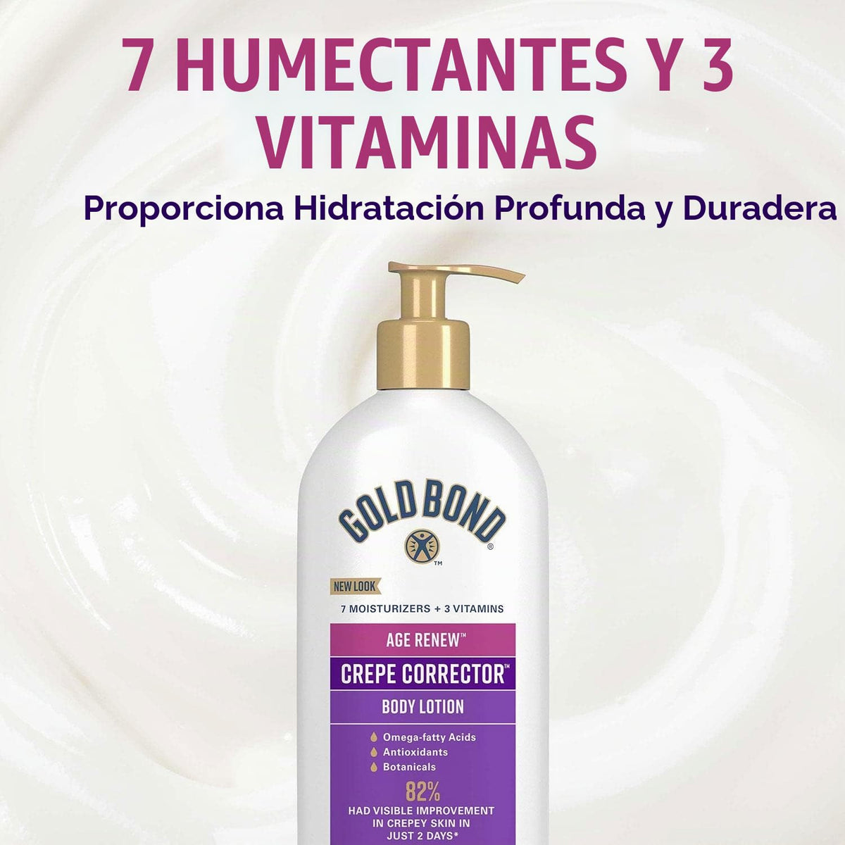 Gold Bond Age Renew Crepe Corrector Loción Corporal, Fórmula Reabas...