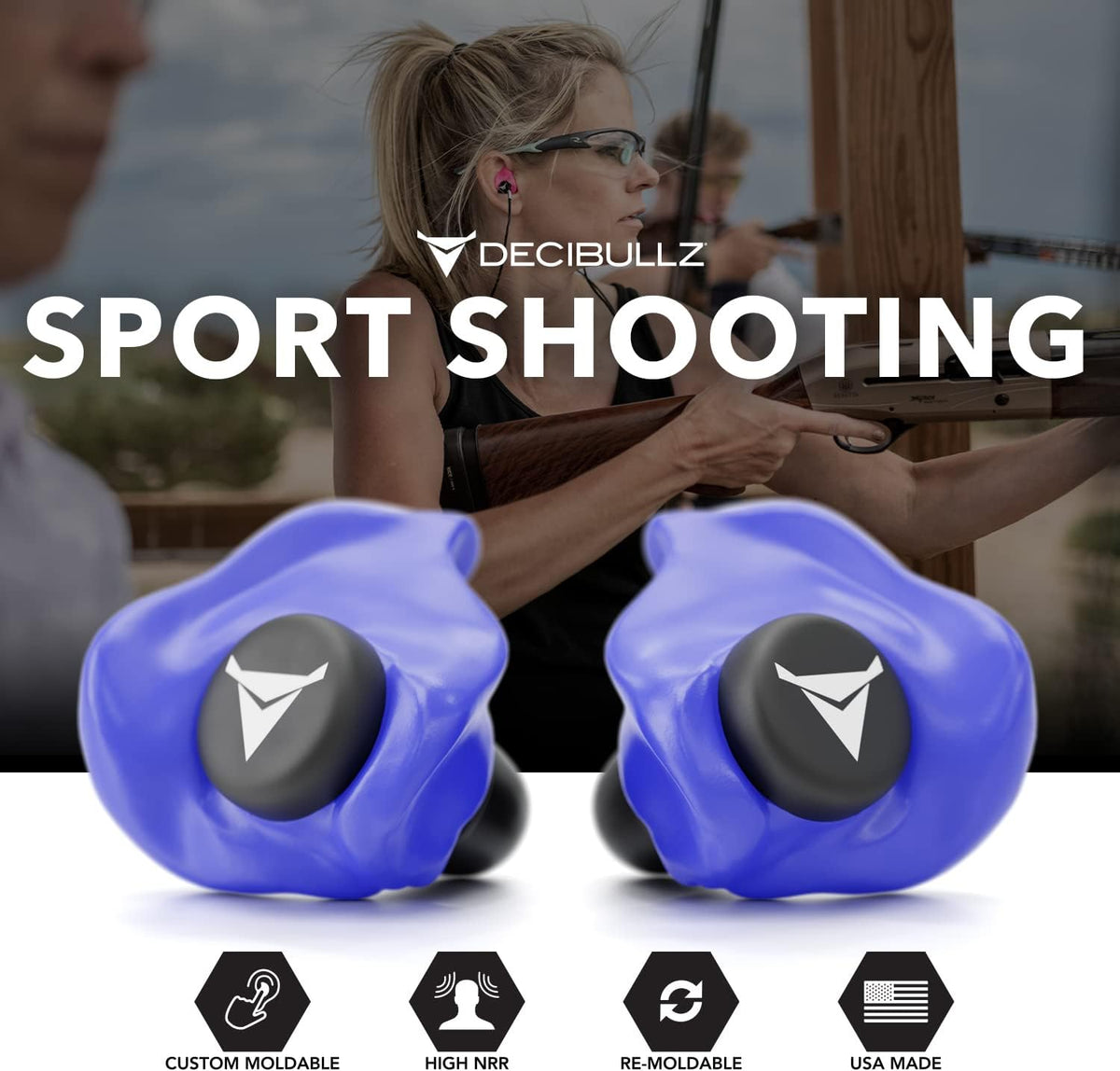 Decibullz - Tapones para oídos moldeables a medida, 31 dB NRR más a...