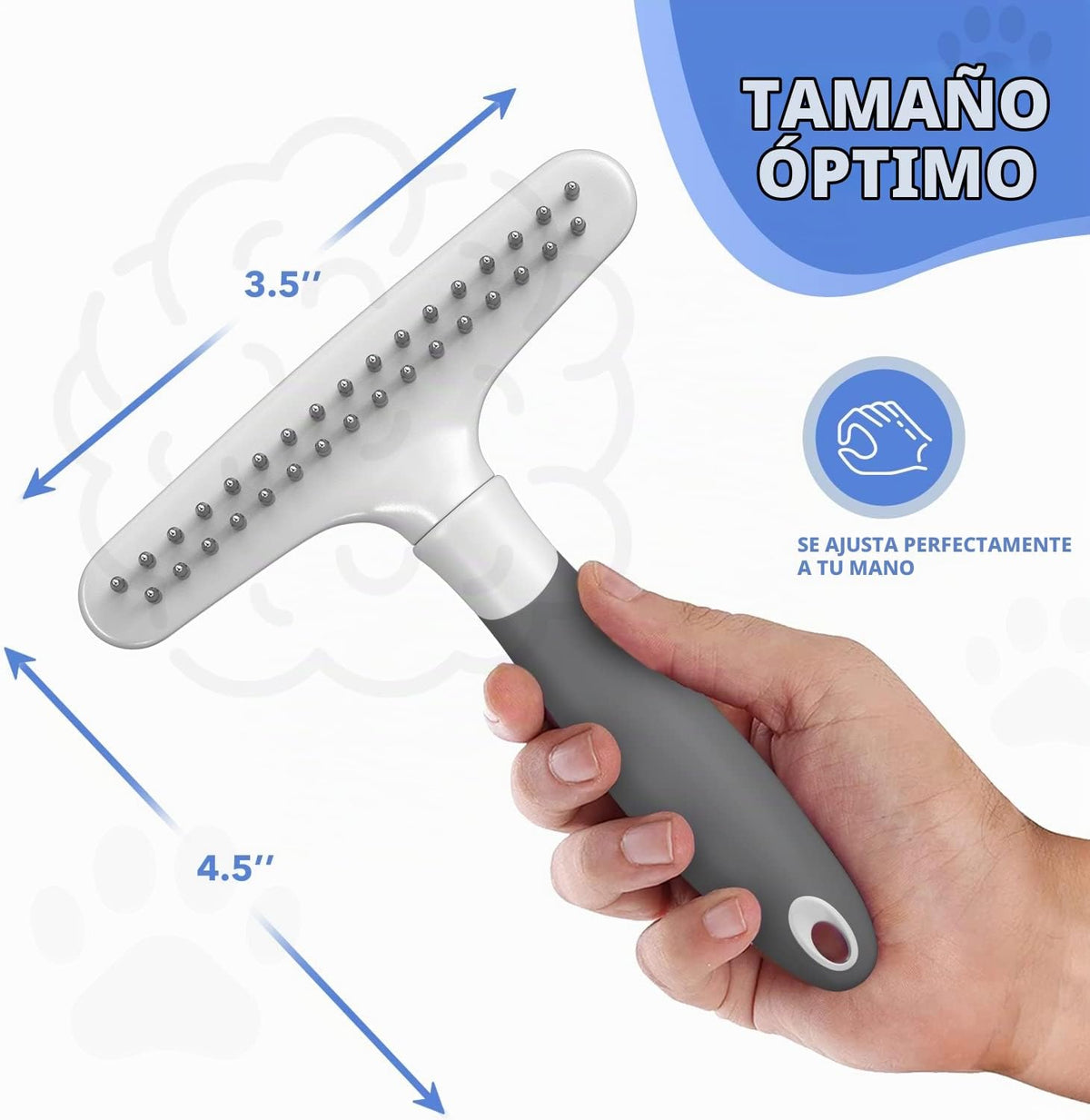 Rastrillo para perros, peine de pelo corto, largo y mate, cepillo p...