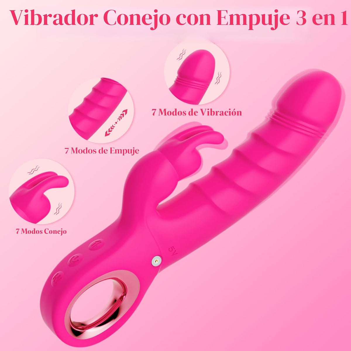 Consolador de empuje, juguetes sexuales | Juguetes sexuales 3 en 1...