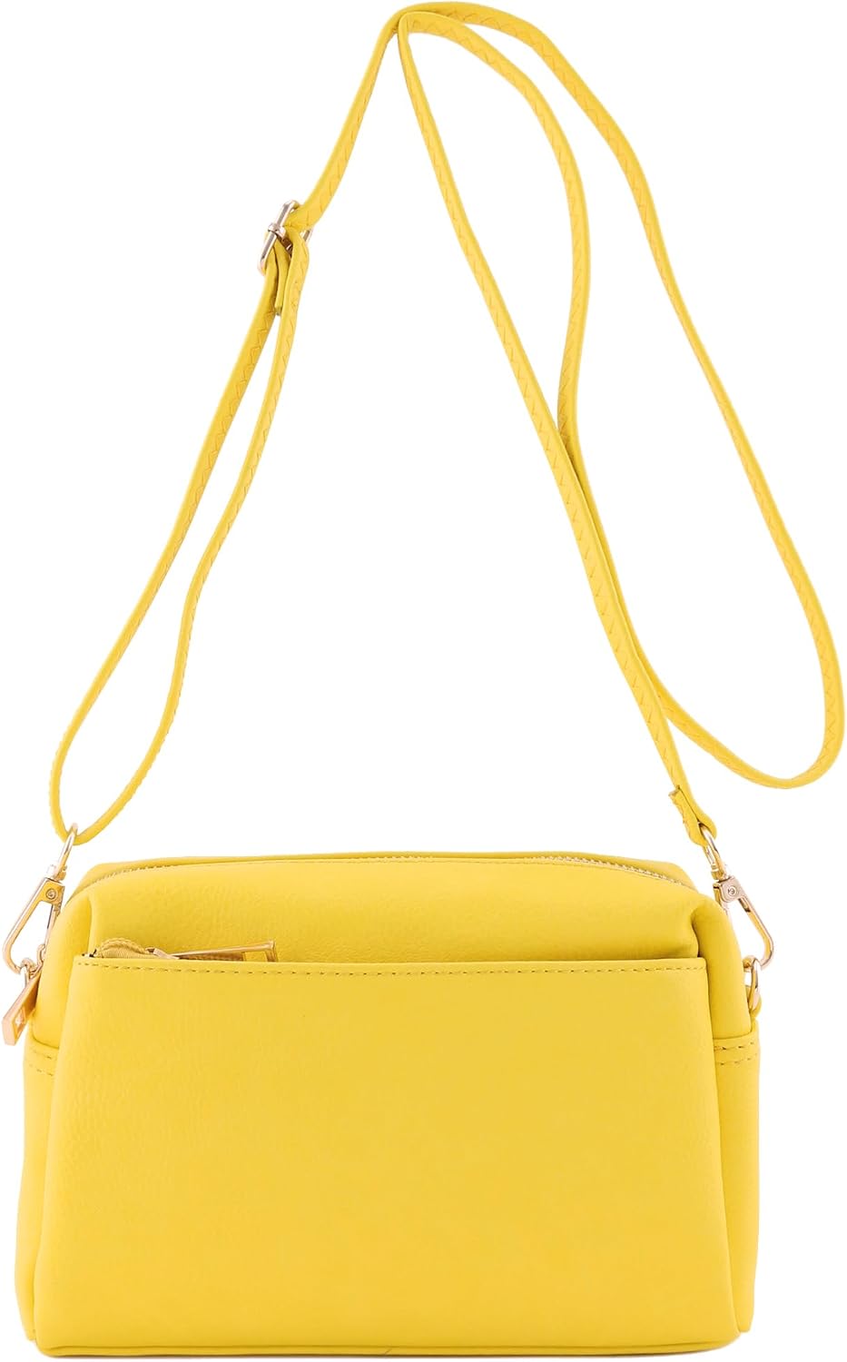 FashionPuzzle Bolso bandolera pequeño con triple cremallera