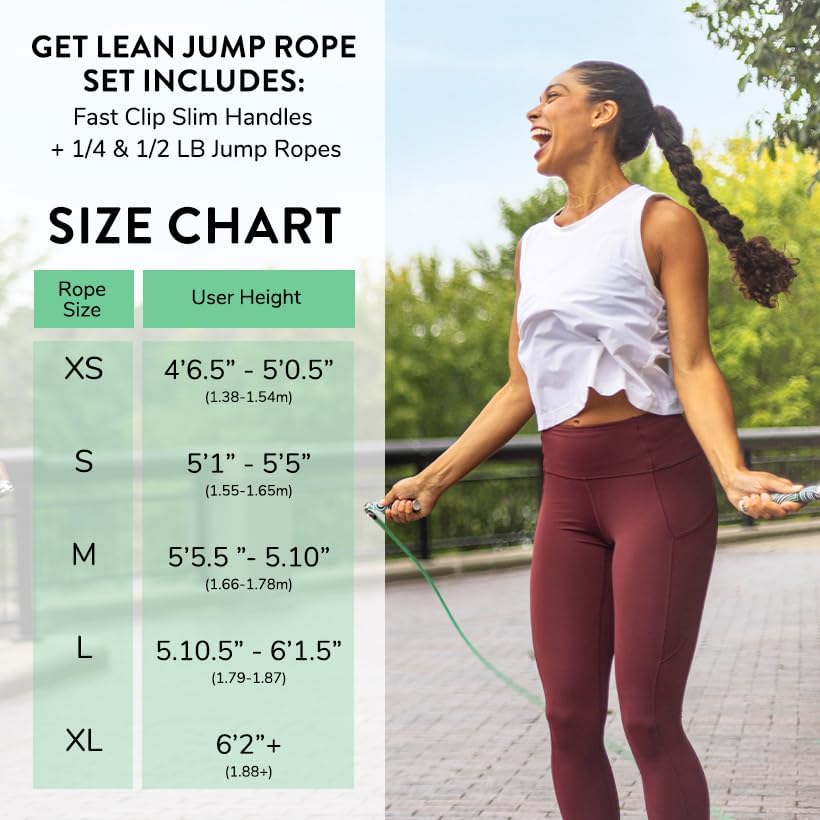 Crossrope Get Lean Set - Cuerda de saltar con peso - Cuerdas de 1\/...