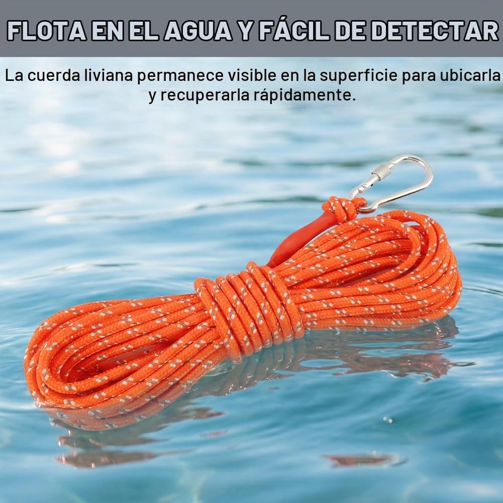 Cuerda flotante de 1\/4 de pulgada x 32 pies (32.8 ft), cuerda de a...