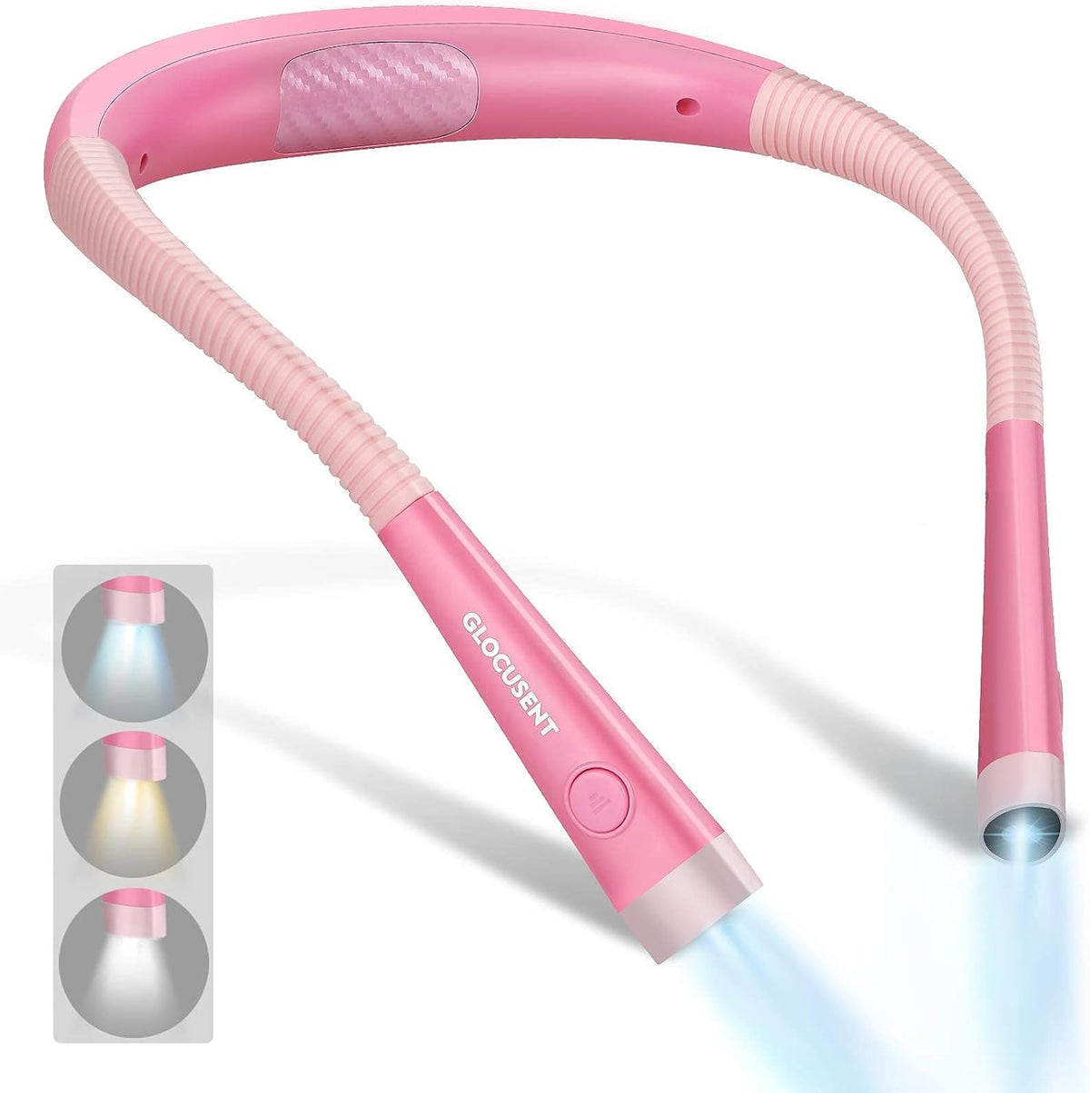 Glocusent Luz LED de lectura para el cuello, luz de libro para leer...