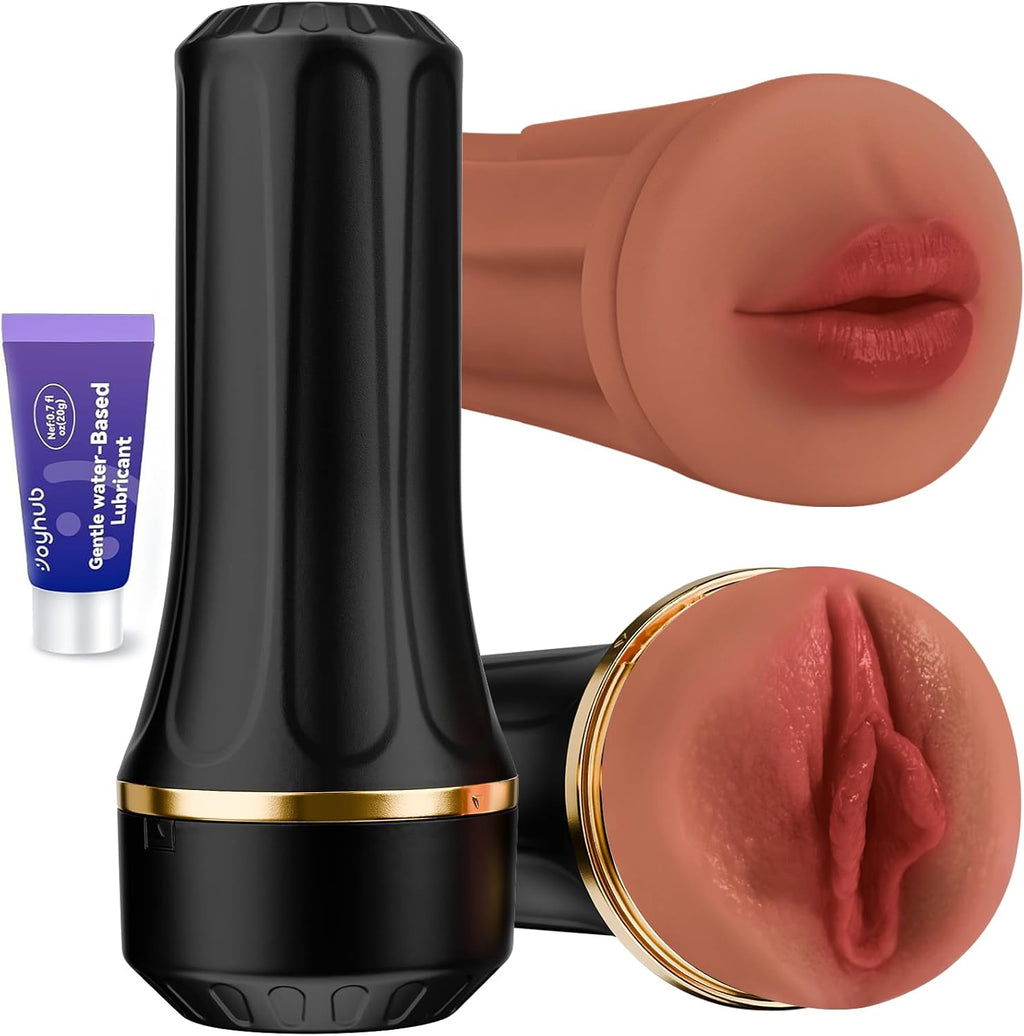EINSEO Sex Toys - Masturbador masculino con mangas duales, bolsillo...