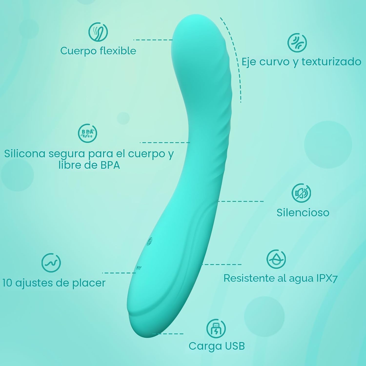 Tracy's Dog Potente vibrador de punto G para penetración profun...