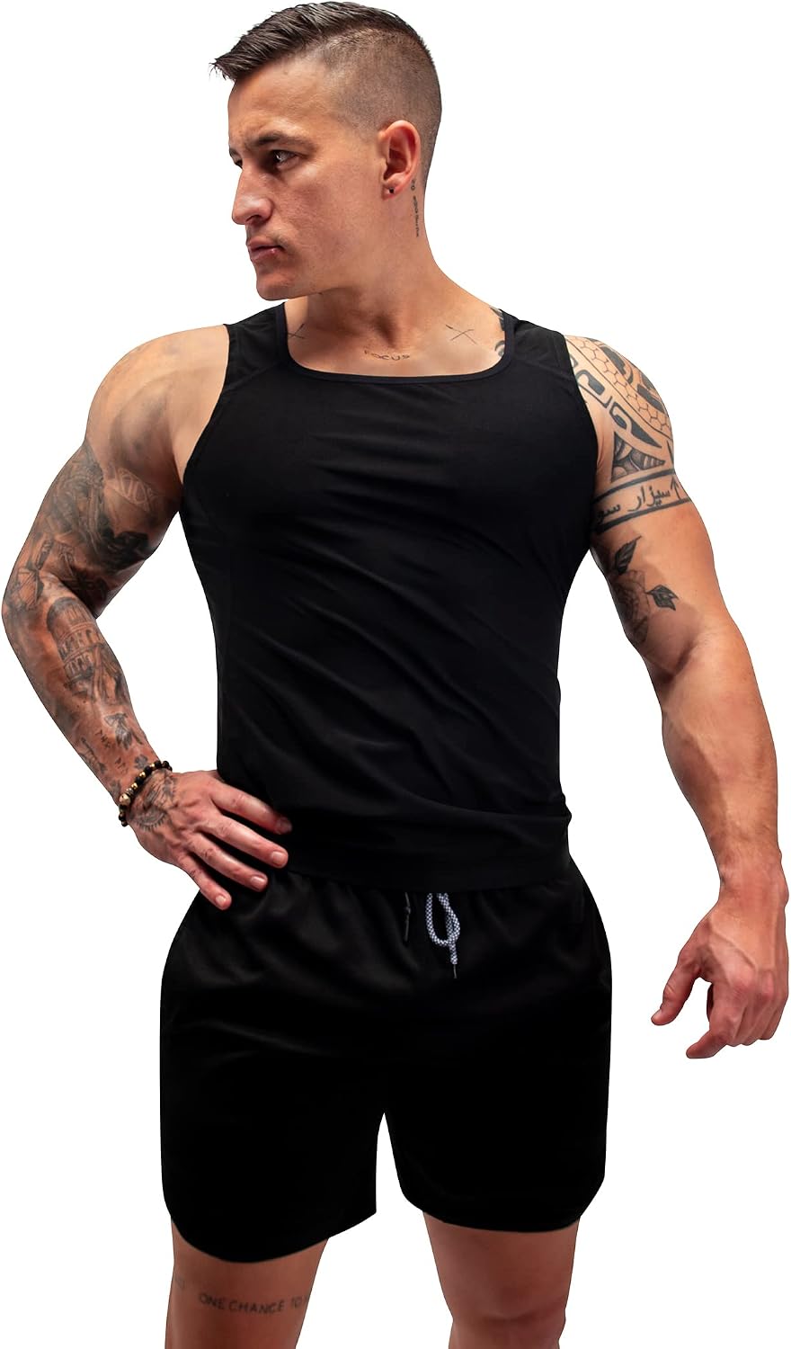 FUXERT Chaleco de sauna para hombre, camiseta sin mangas para entre...