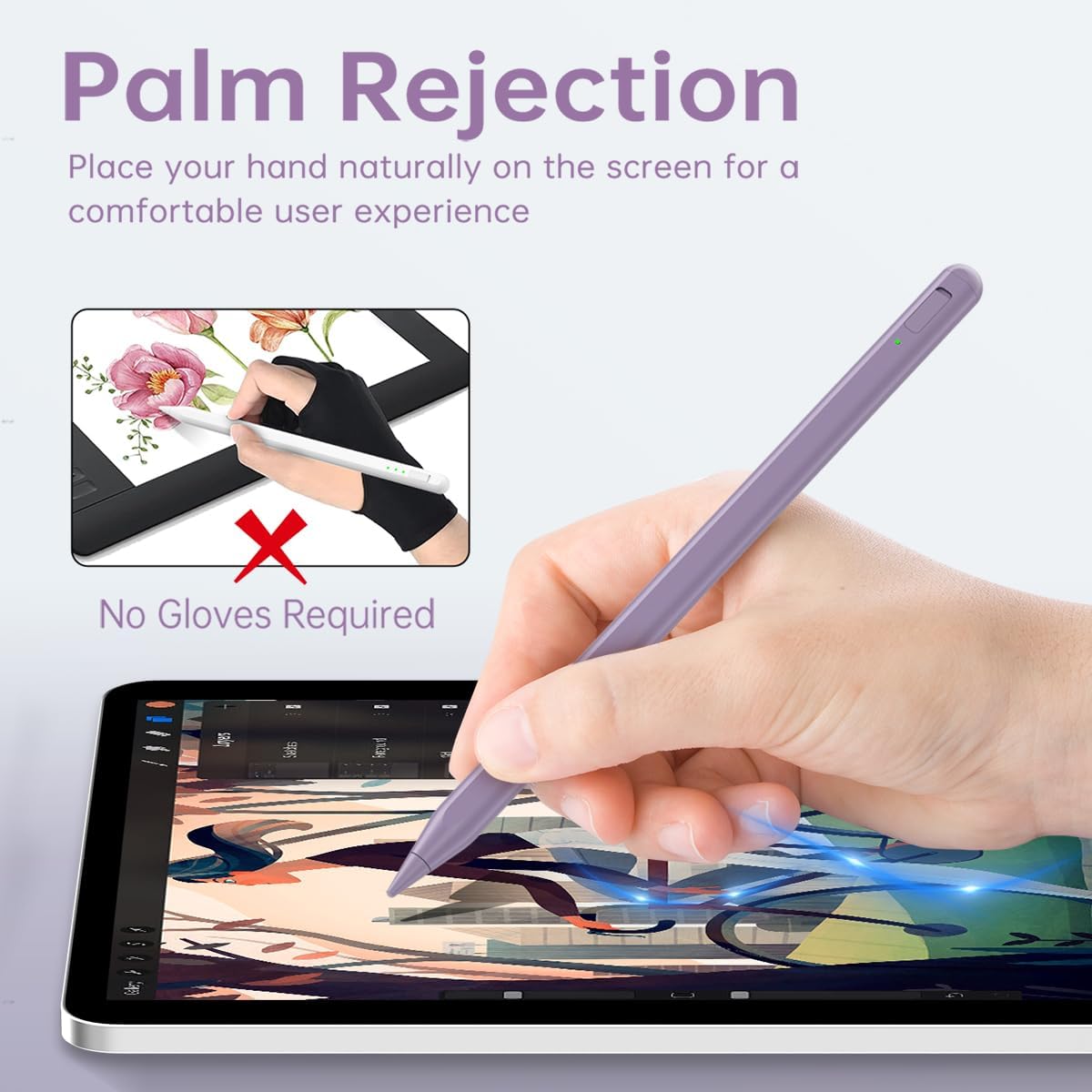 Uogic Lápiz óptico para iPad 2018-2025 con rechazo de palma, lápiz...