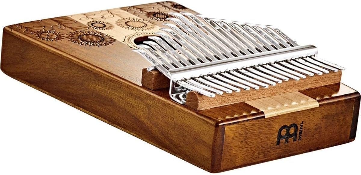 Piano de pulgar Kalimba, 17 teclas, incluye martillo de afinación y...