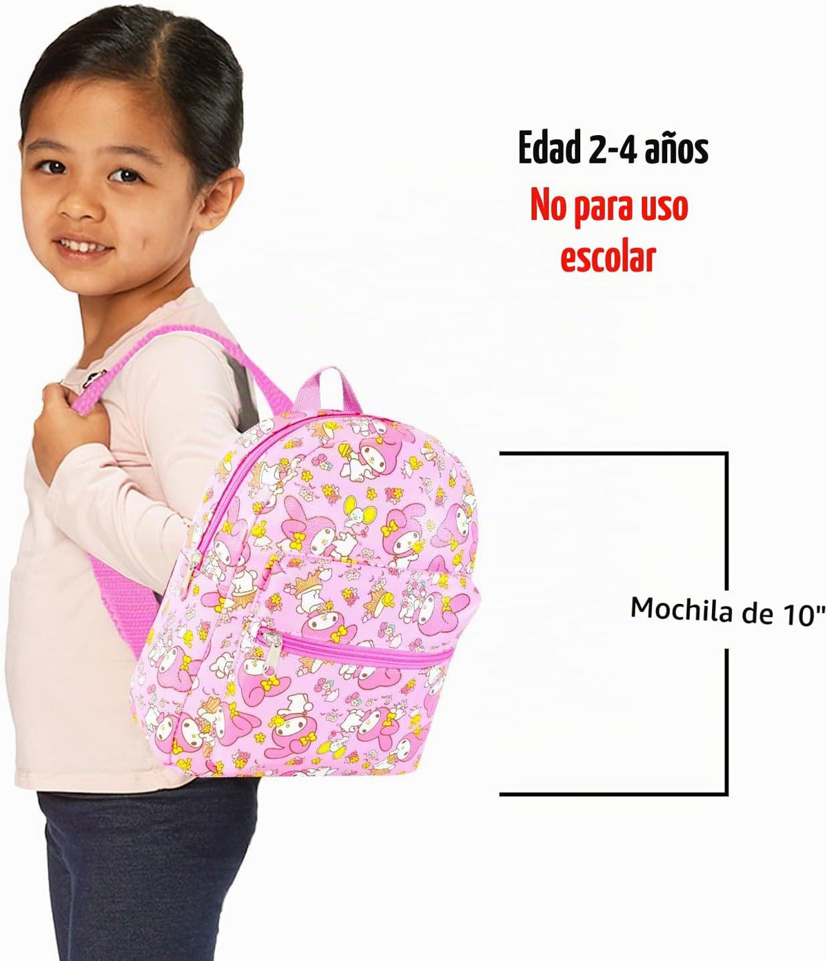 My Melody Mini Backpack Set - Paquete de bolsa de piel sintética de...