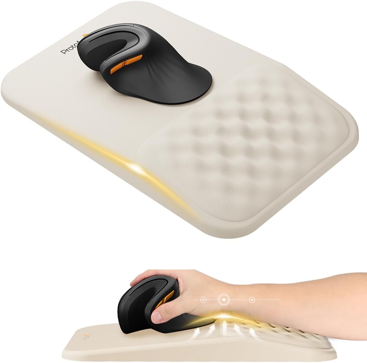 ProtoArc MP50 - Alfombrilla de mouse ergonómica con reposamuñecas,...