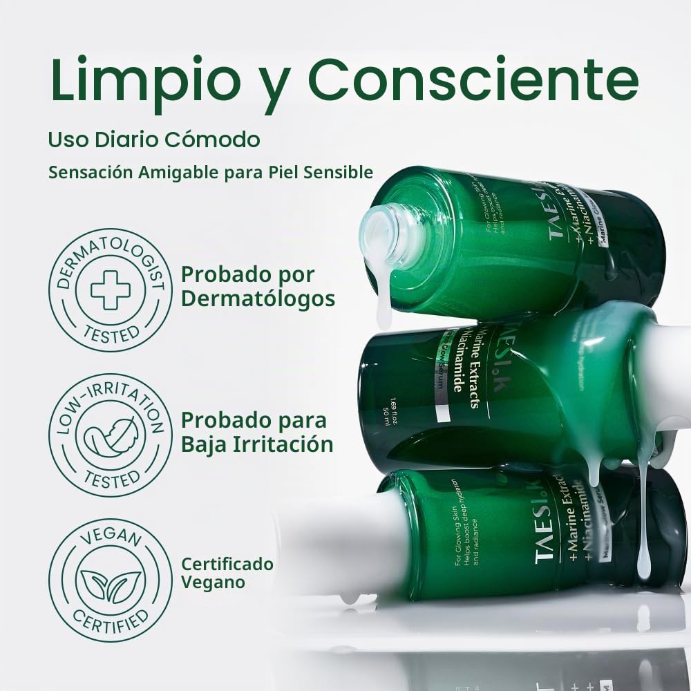 Suero facial con niacinamida, retinol y ácido hialurónico, piel de...