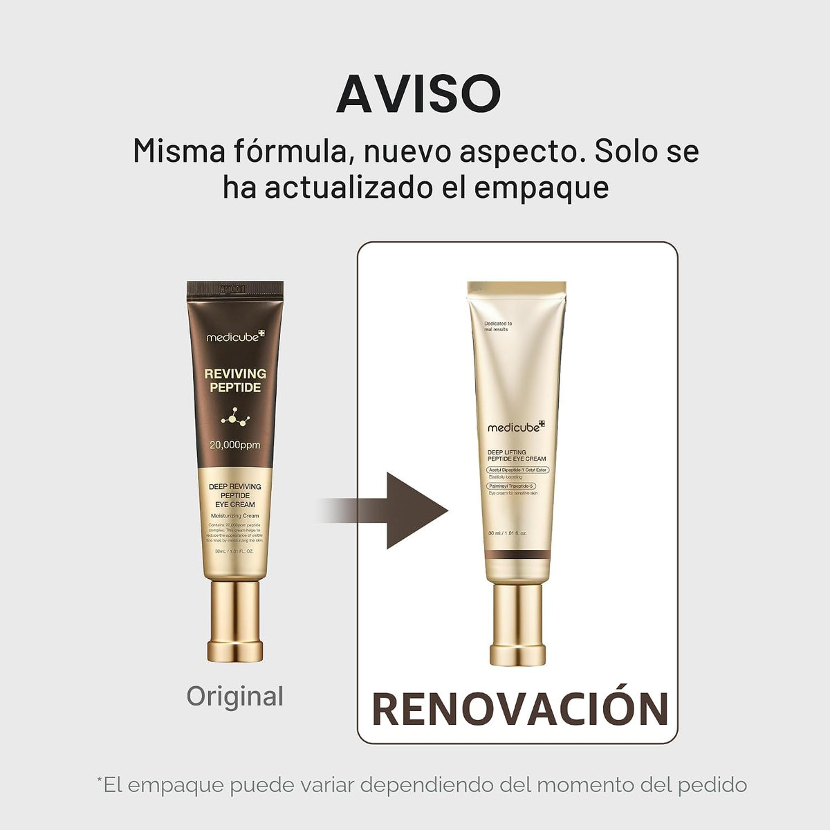 medicube Suero para ojos con péptido revitalizante profundo (paquet...