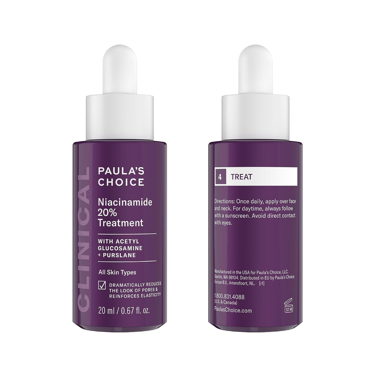 Paula's Choice CLÍNICA 20% Niacinamida & Travel 2% BHA Exfoliante L...