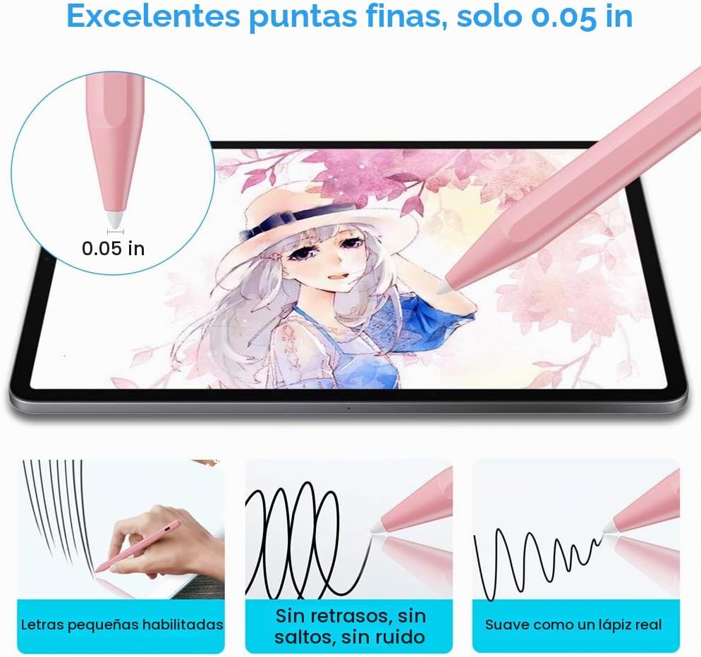 Lápiz óptico para iPad (2026-2018) con rechazo de palma de carga rá...