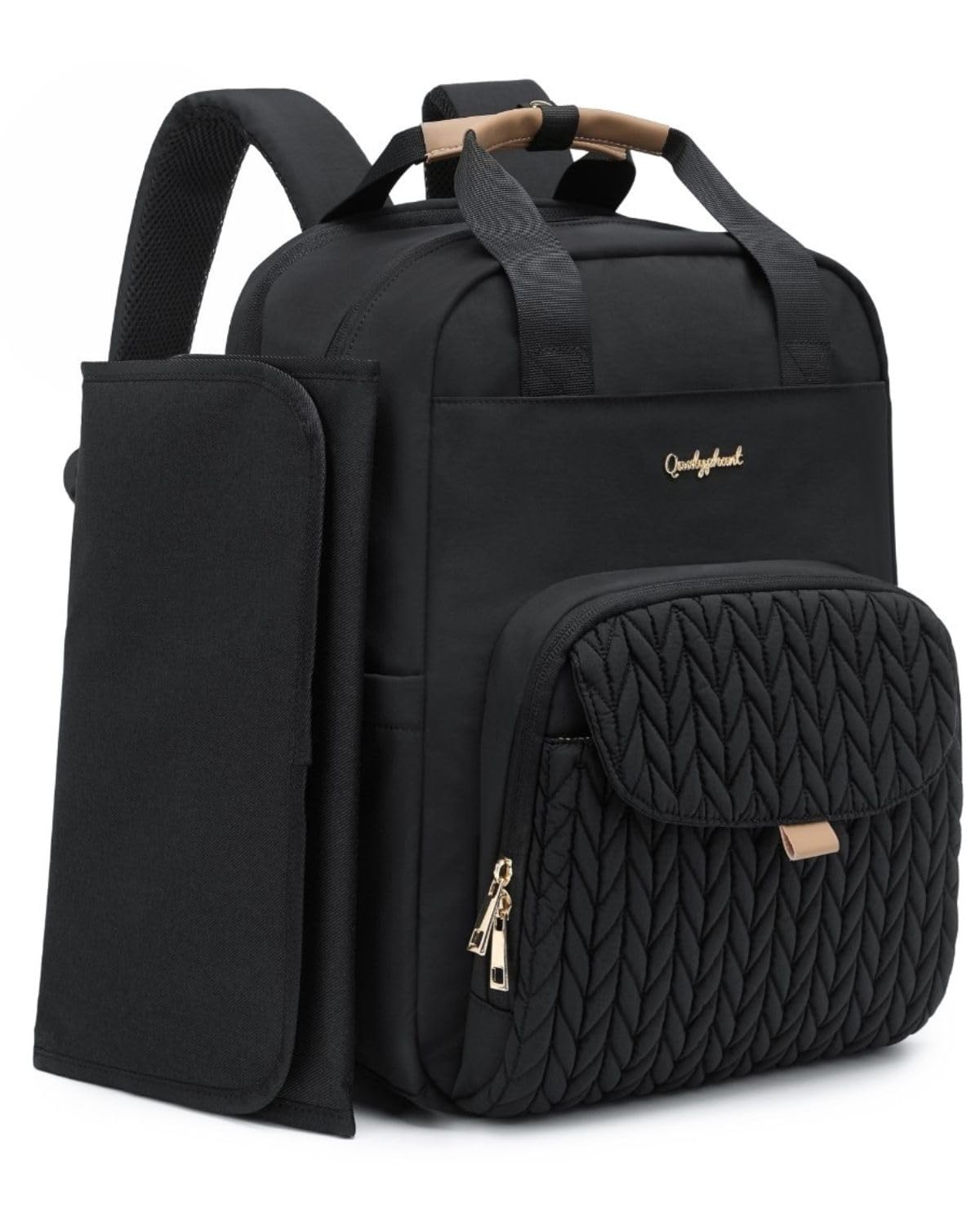 Qualyphant Mochila de pañales extragrande para 2 niños expandible 2...