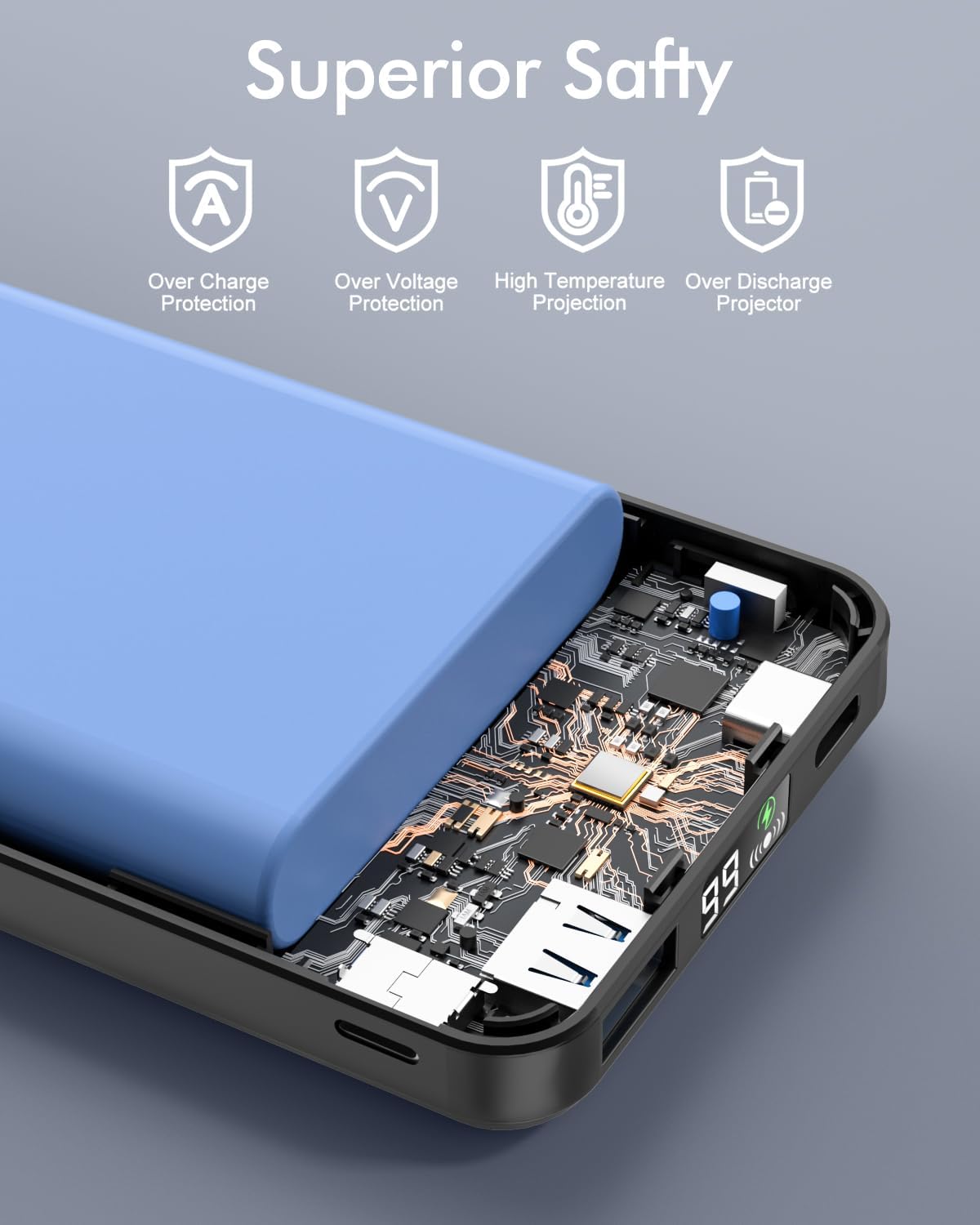 podoru para MagSafe Power Bank 10000 mAh, cargador portátil magnéti...