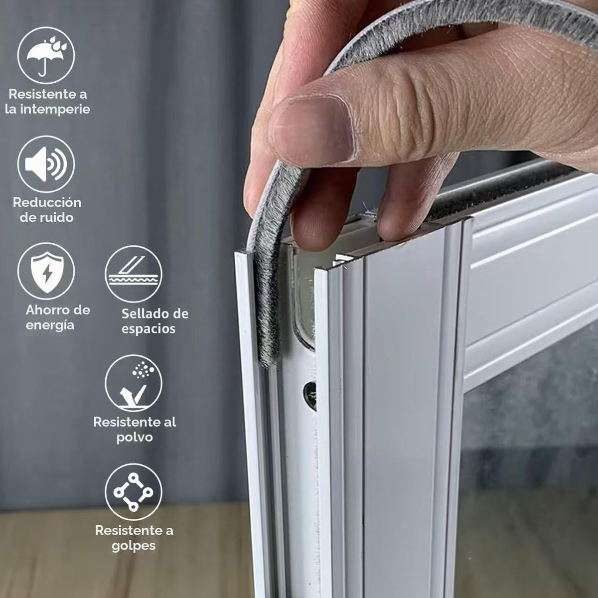 Zjclx 5m (16 pies) Cepillo para intemperie con ranura para tarjeta,...