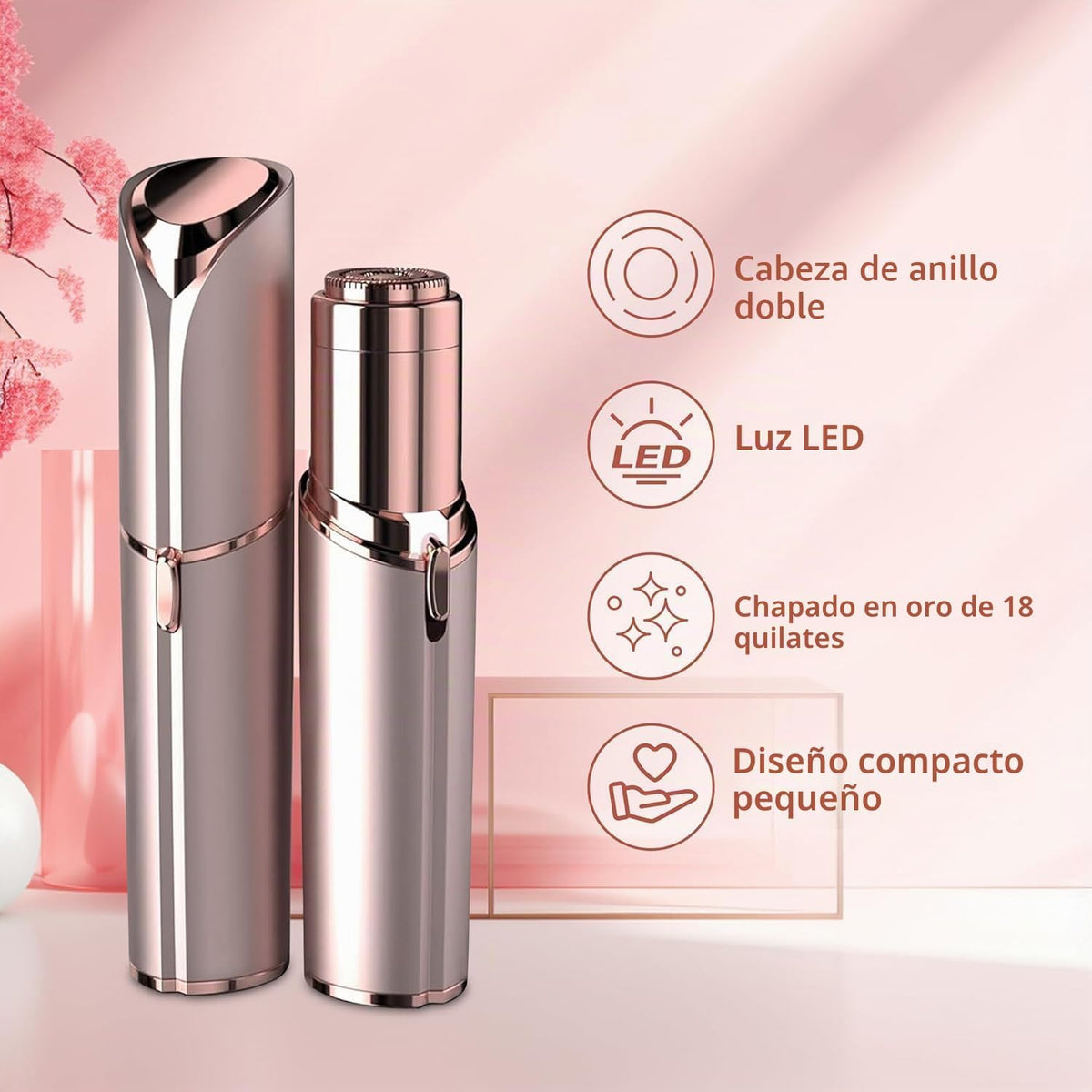 Depilación facial recargable para mujeres, como se ve en la televis...