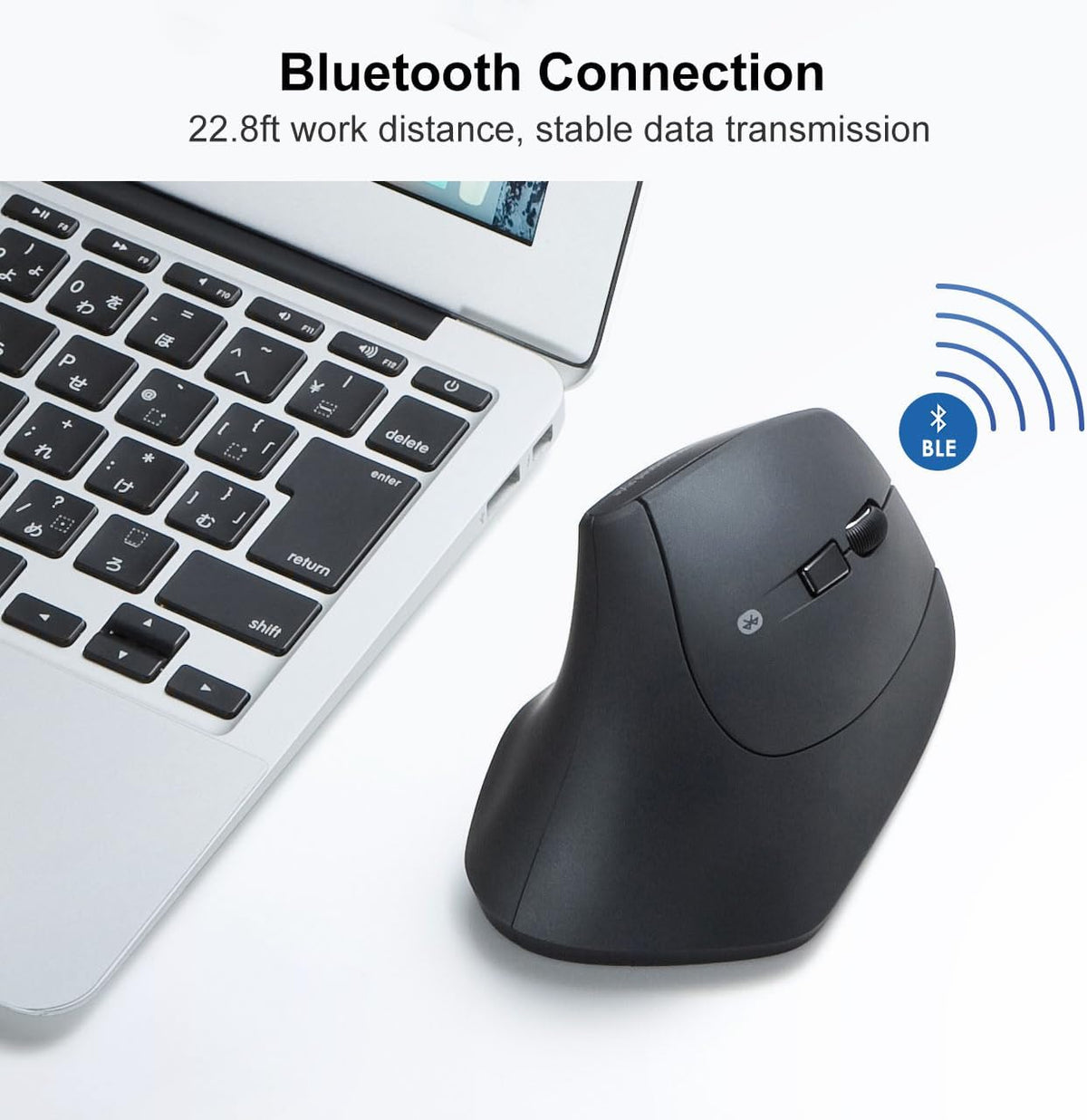 SANWA ERG11N - Ratón Ergo Bluetooth con clic silencioso + juego de...