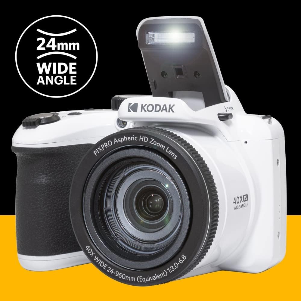 Cámara digital KODAK PIXPRO AZ405-WH 20MP con zoom óptico de 40X, l...