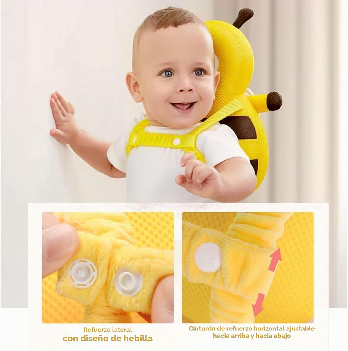 Mochila protectora de cabeza de bebé, protección para la cabeza de...