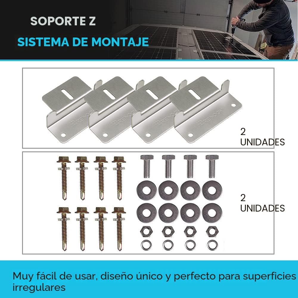 Renogy - Kit de panel solar monocristalino para caravana de 200 vat...