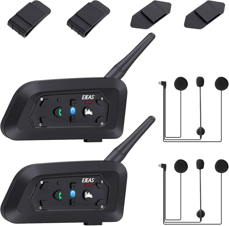 GaiRen V6 Pro Casco de motocicleta Bluetooth Intercomunicador 1200M...