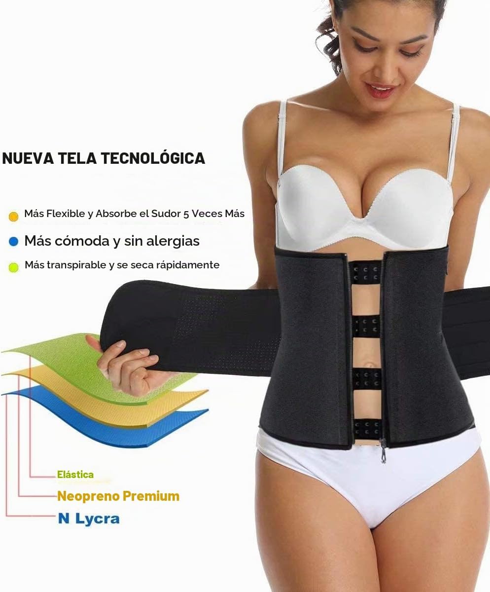 HOPLYNN Corsé de Neopreno para Entrenamiento de Cintura con Sudorac...