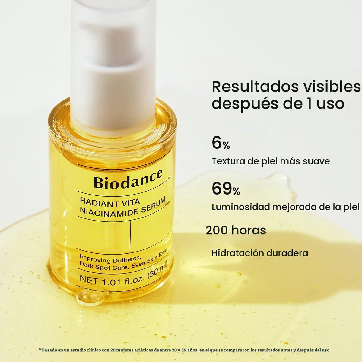 BIODANCE Radiant Vita - Suero de niacinamida, para un cuidado unifo...