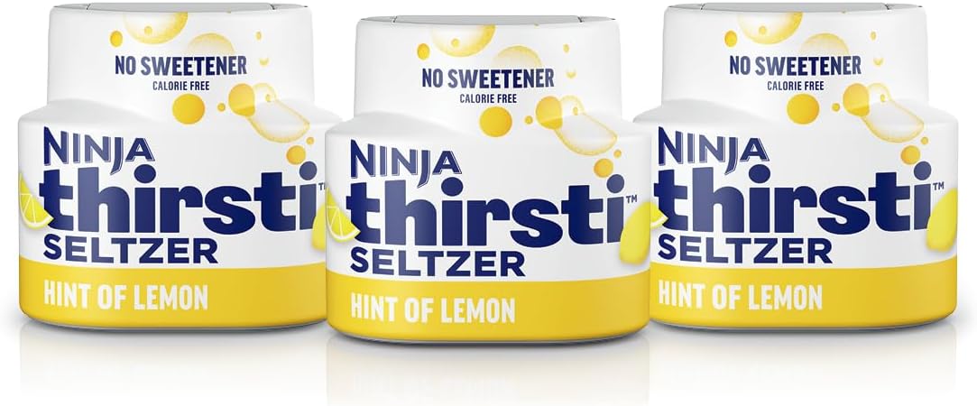 Ninja Thirsti Gotas de agua saborizadas, SELTZER limón, agua con ga...