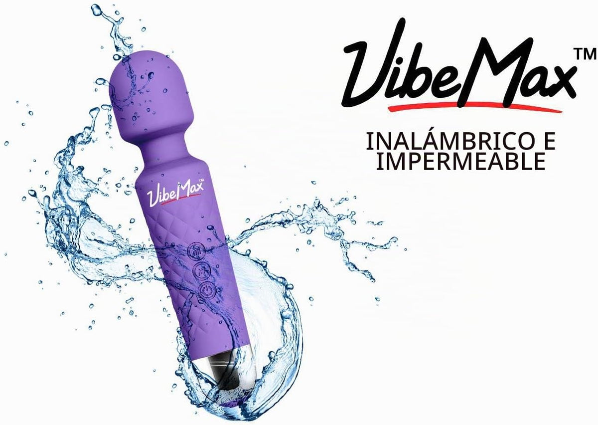 VibeMax Masajeador personal recargable, potente vibración multivelo...