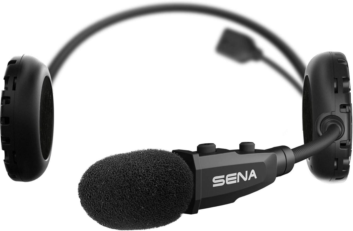 Sena 3S Plus Boom Auriculares Bluetooth para motocicleta, color negro