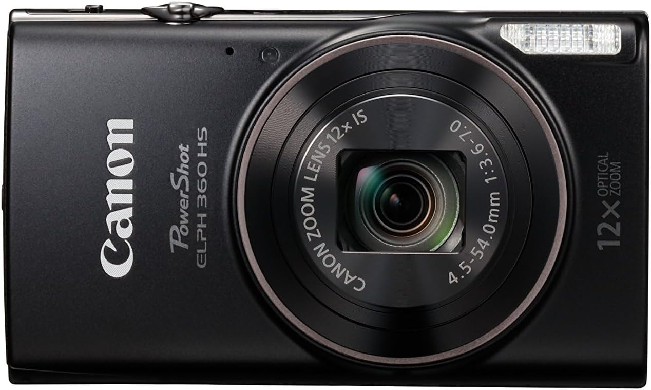 Canon PowerShot ELPH 360 Cámara digital con zoom óptico 12x y estab...