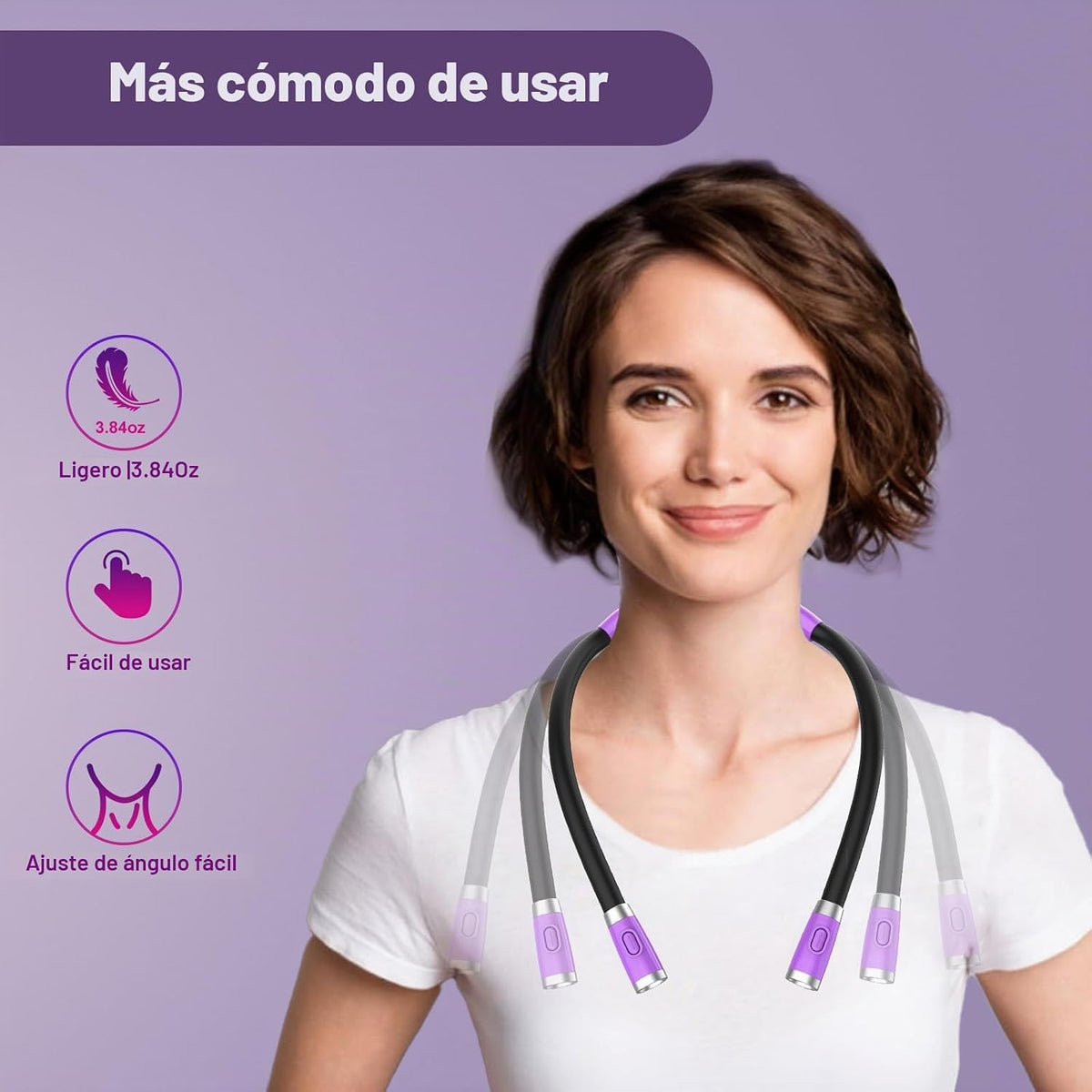 Vekkia - Luz LED recargable para leer en la cama | 3 niveles de bri...