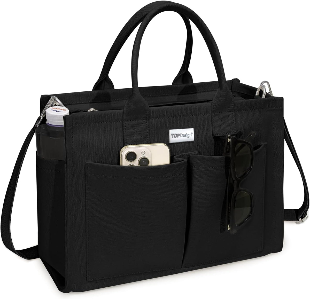 TOPDesign Bolso de Lona Resistente para Mujer, Bolso Bandolera\/de...