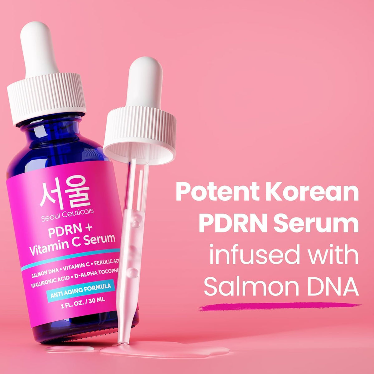 SeoulCeuticals PDRN Serum Salmon DNA Vitamina C Suero facial Cuidad...