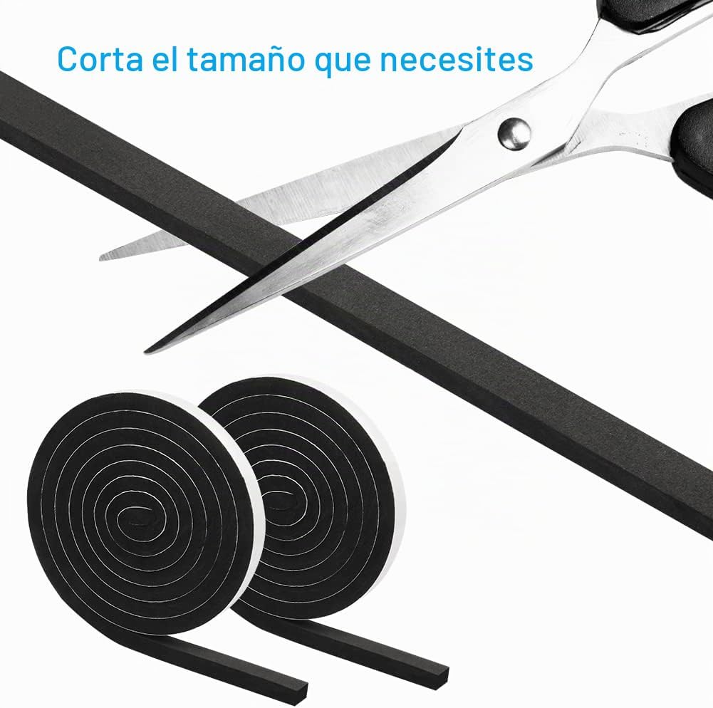 Burlete para Puerta, Cinta de Espuma de Densidad de 1\/2 Pulgada de...