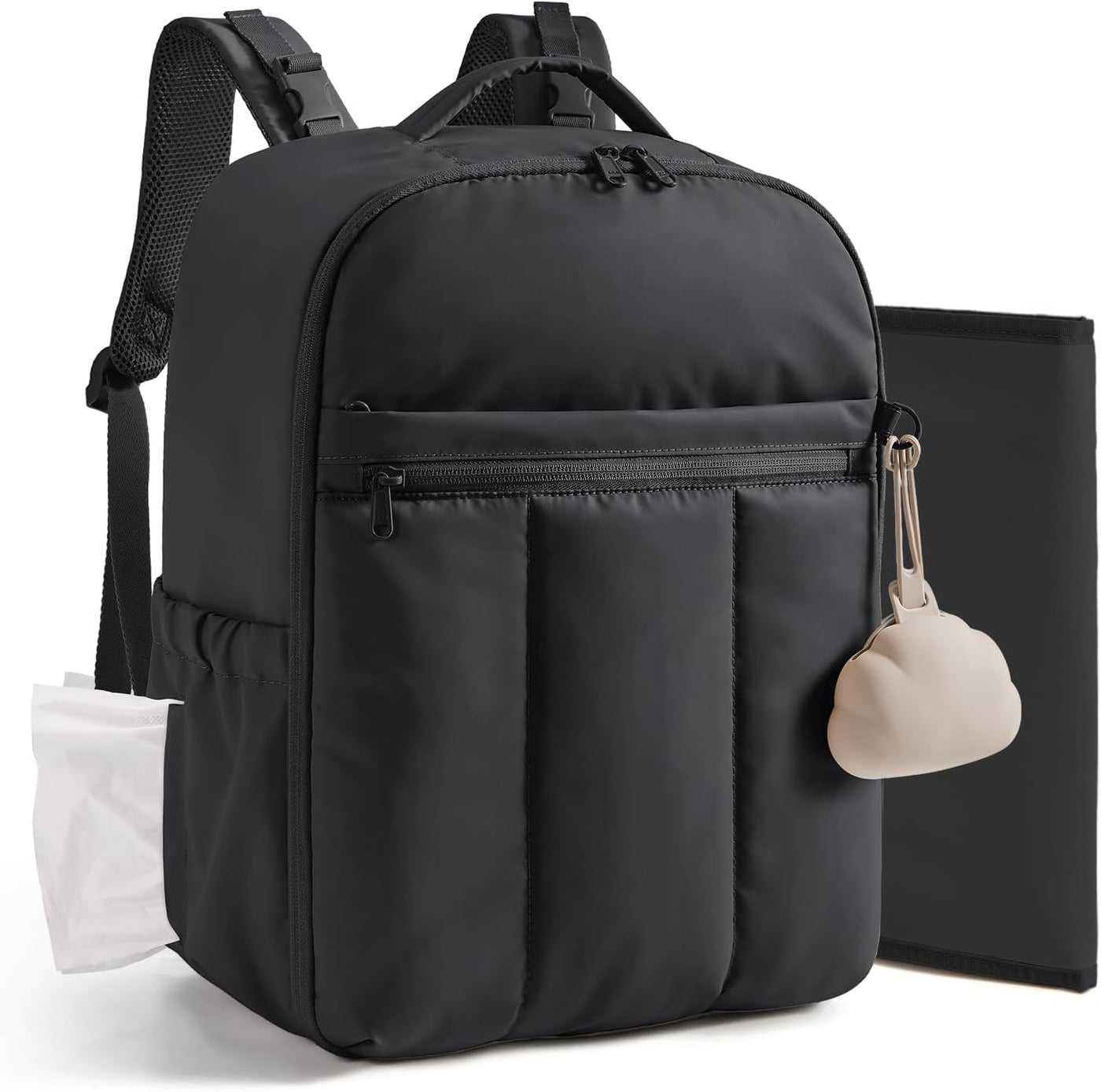 BAGSMART Mochila para pañales con bolsillos aislados y cambiador, N...