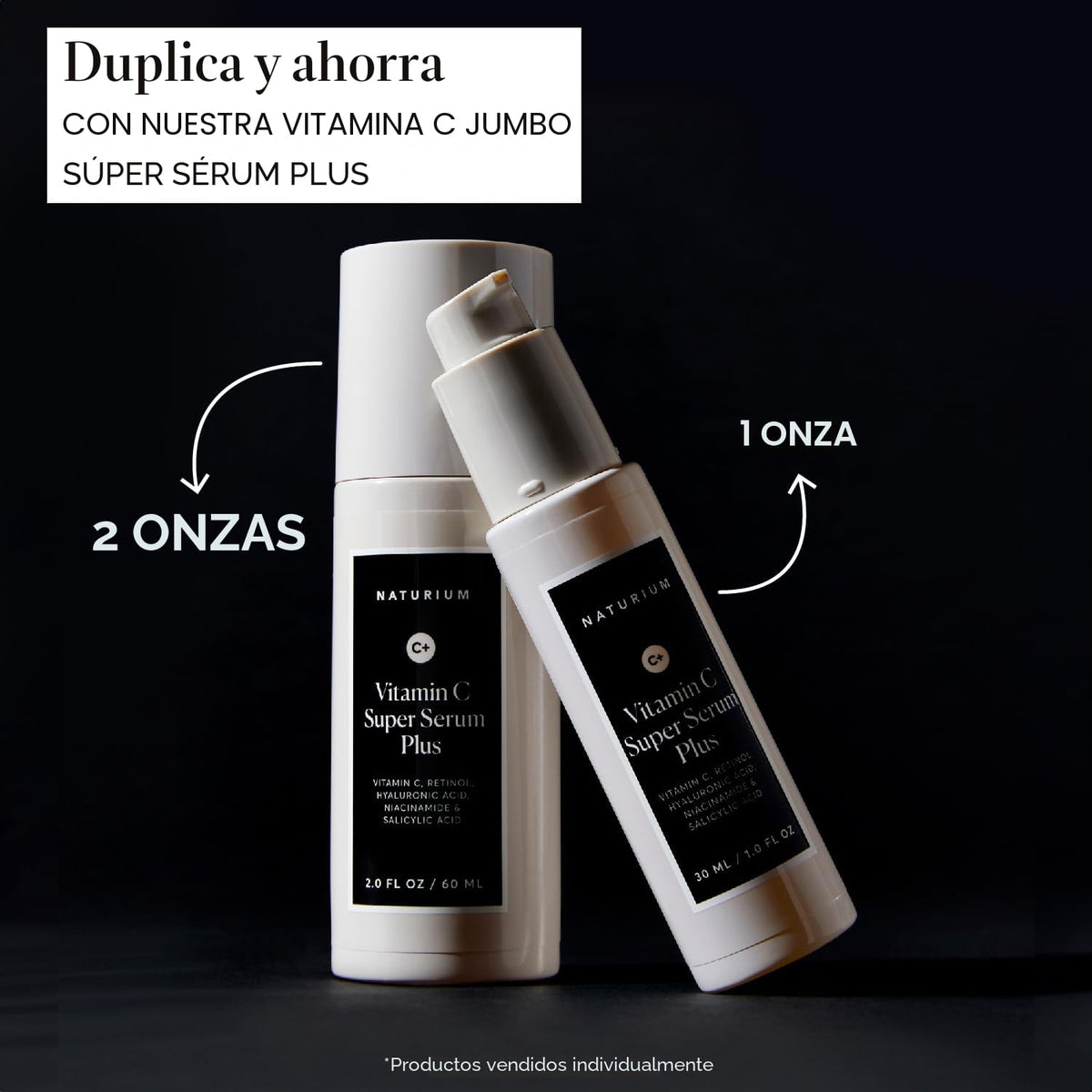 Naturium Vitamin C Super Serum Plus Jumbo, cuidado facial suavizant...