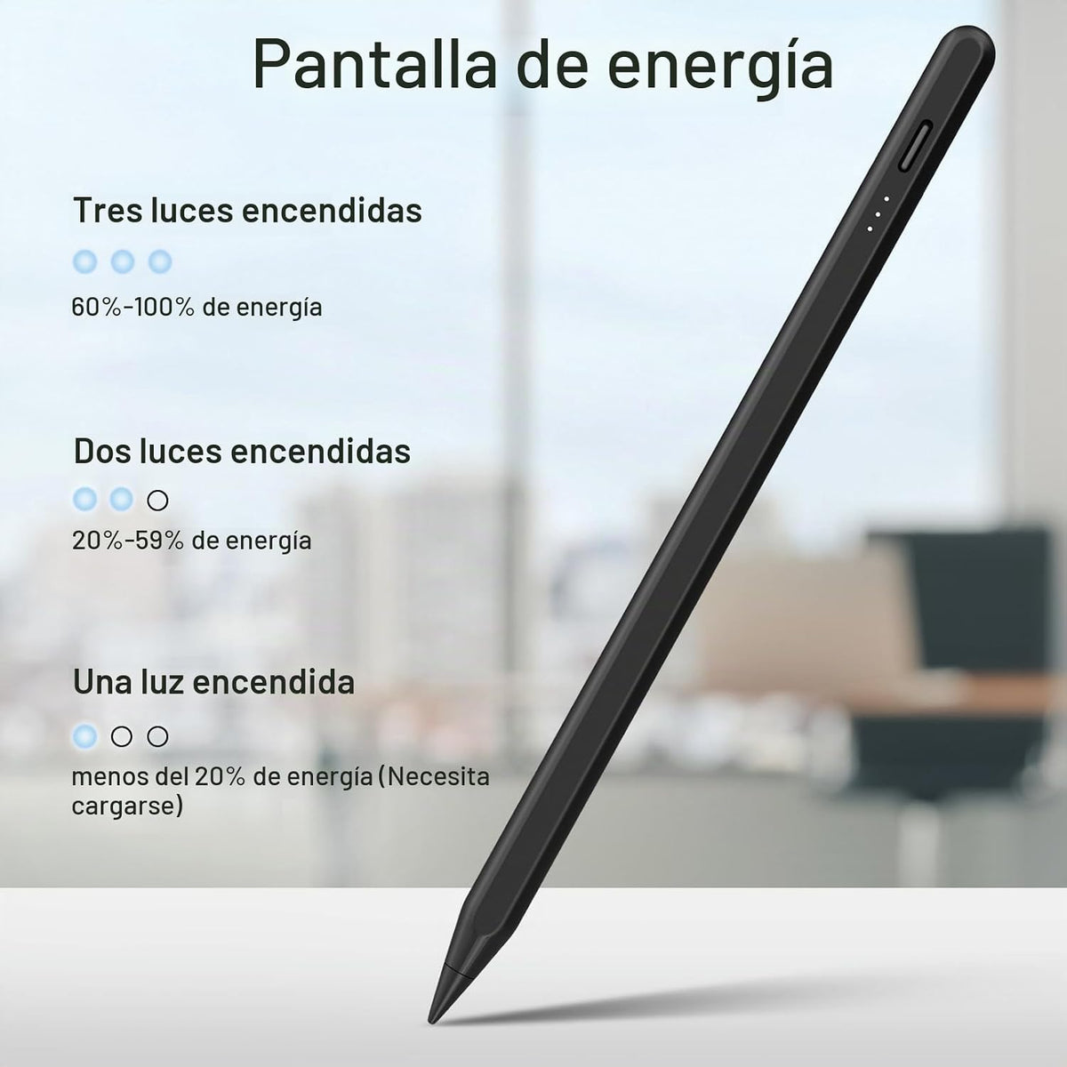 Lápiz óptico para iPad, lápiz capacitivo de carga rápida de 13 minu...