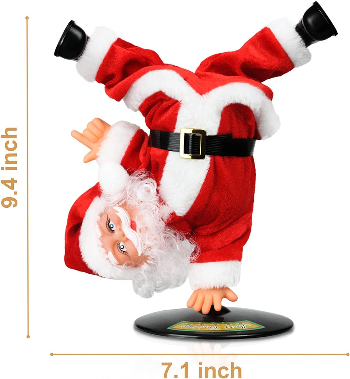 SdeNow Papá Noel bailando con música Animado Navidad de peluche ped...