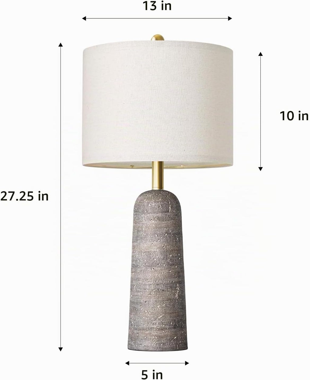 BOBOMOMO Juego de 2 lámparas de mesa modernas de 27.25 pulgadas, lá...