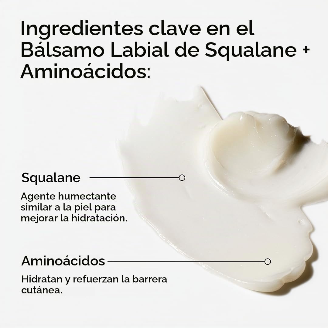 The Ordinary Squalane + Aminoácidos Bálsamo labial hidratante para...