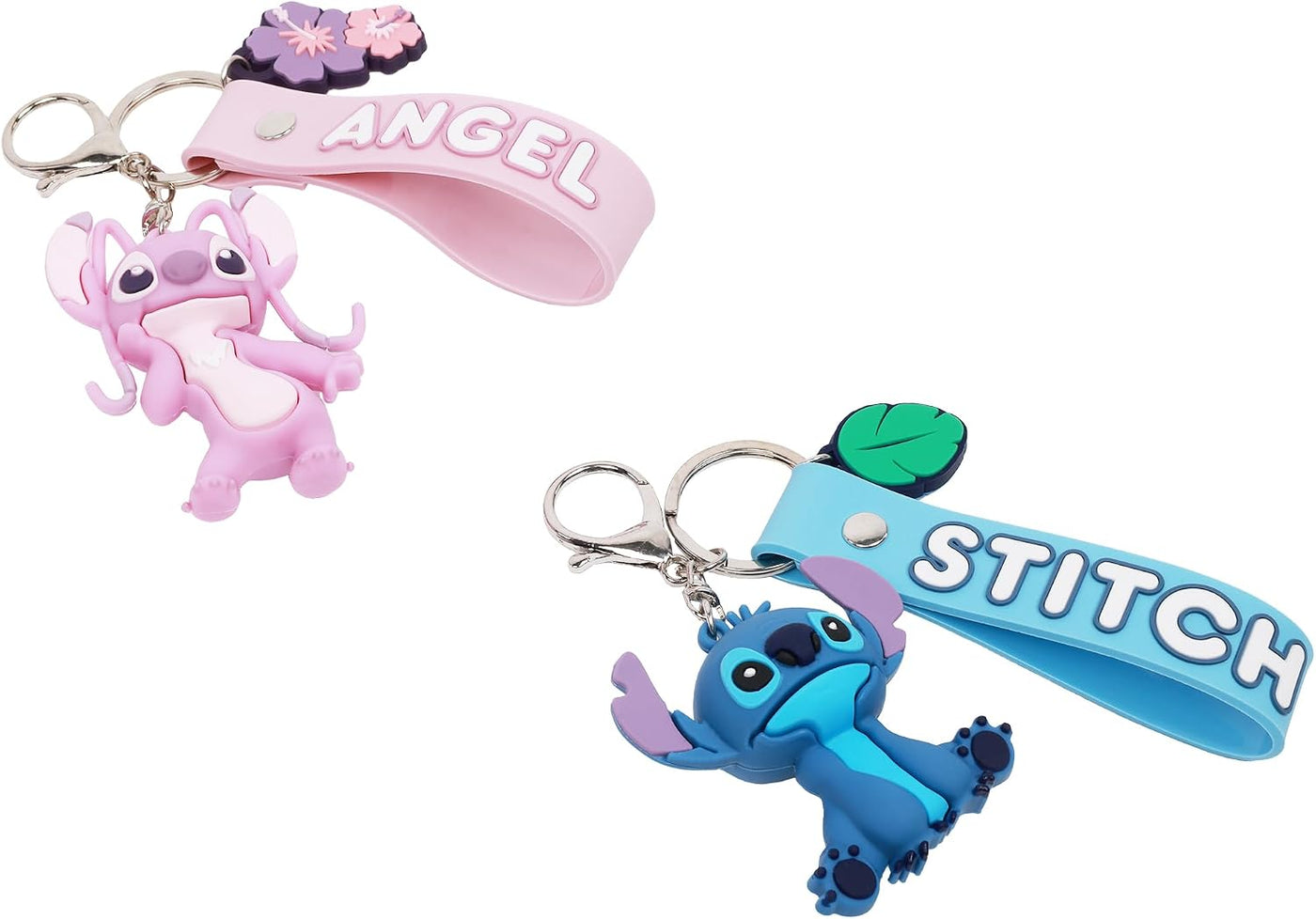 Disney Juego de llaveros Stitch &amp; Angel | Accesorios de llavero...