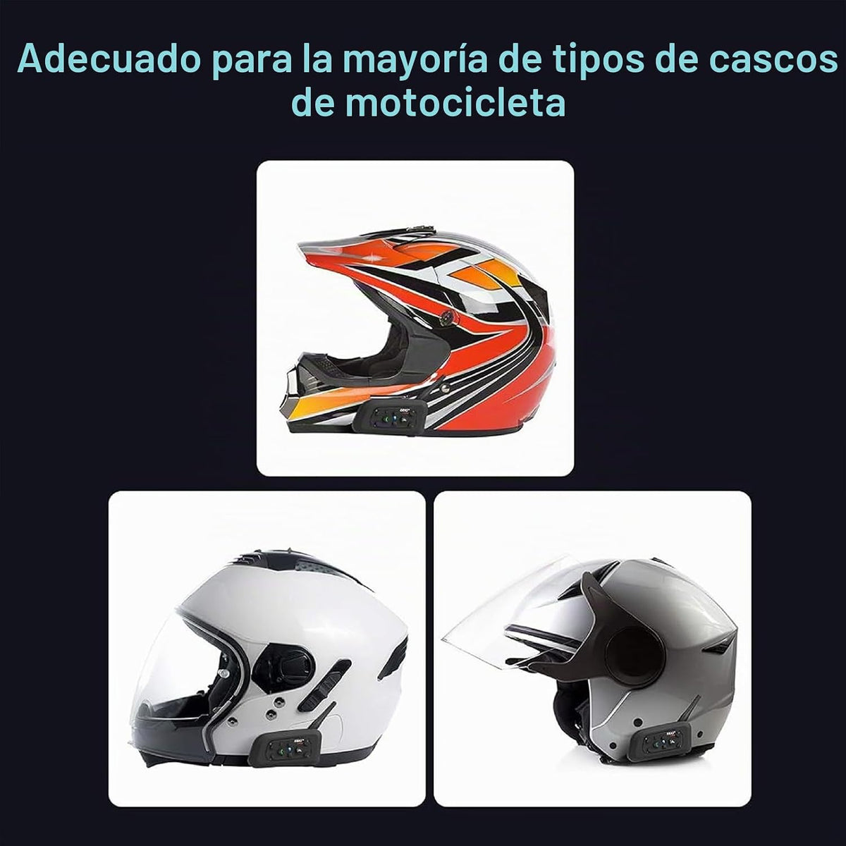 EJEAS Vnetphone V6 - Casco de motocicleta con intercomunicador Blue...