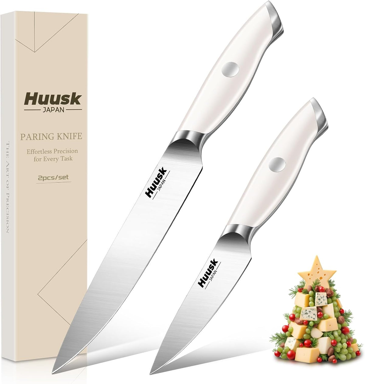 Huusk - Juego de cuchillos para pelar frutas de 5 pulgadas y 3.5 pu...